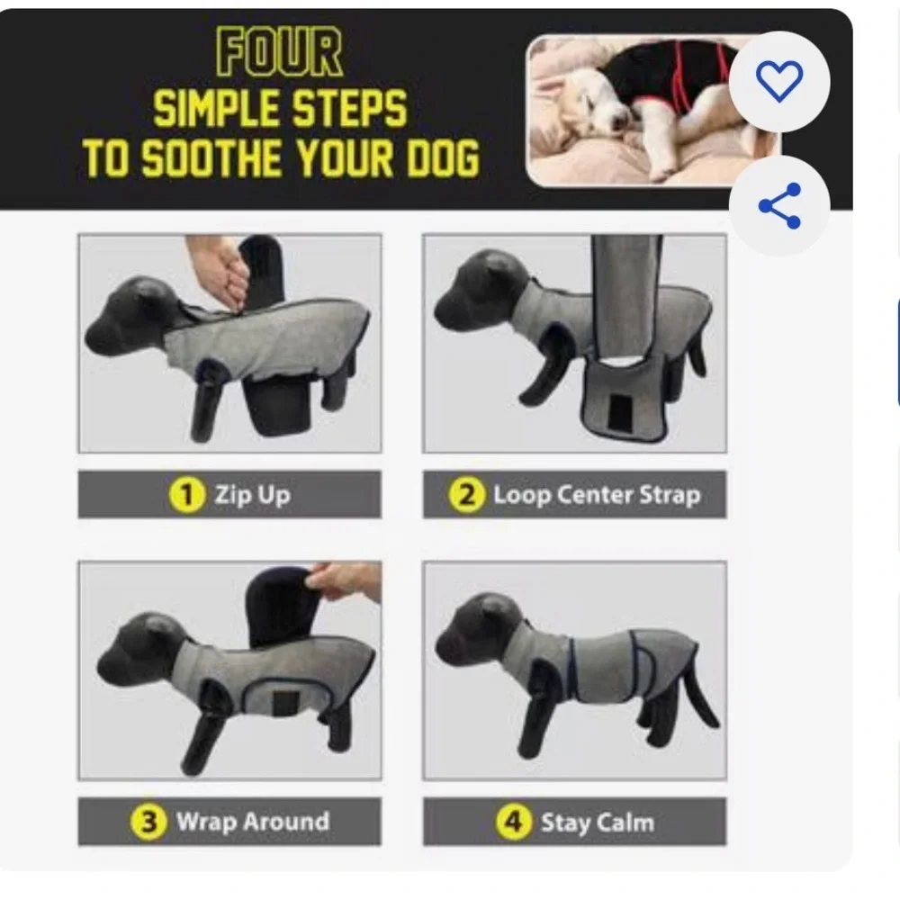 NWT Pets DALLAS COWBOYS Dog Soothing Solution Vest M Dogs Anxiety Calming Coat